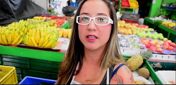  CARNE DEL MERCADO - Hot pickup and fuck with tattooed Colombian chick Catica Mamor